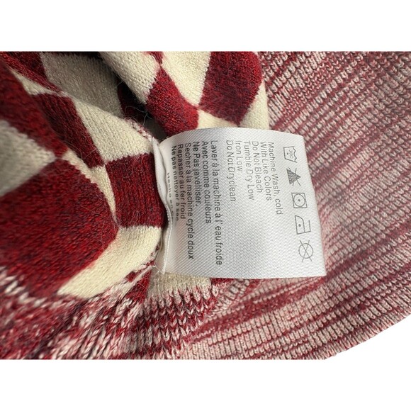 Find Me Now Presley Checkerboard Harlequin Puff Sleeve Cropped Cardigan M - Picture 13 of 14